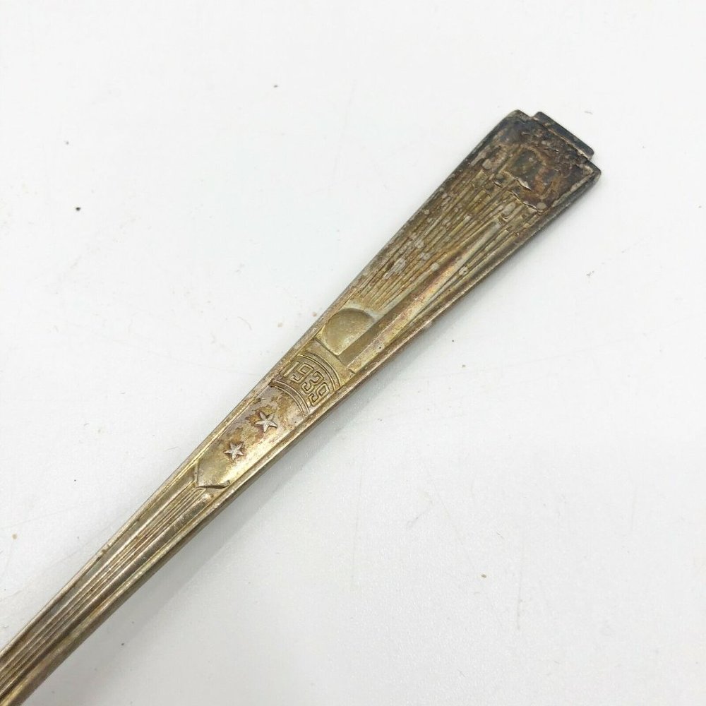 Vintage 1939 New York World's Fair PURE SILVER PLATED SPOON Official Souvenir - Picture 4 of 15